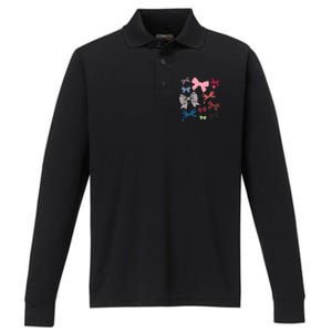 American Girl Iconic Hair Bows Performance Long Sleeve Polo