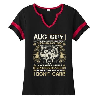 August Guy I Served I Sacrificed I Don't Regret Gift Ladies Halftime Notch Neck Tee