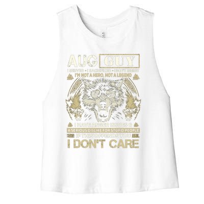 August Guy I Served I Sacrificed I Don't Regret Gift Women's Racerback Cropped Tank