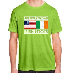 American Grown Irish Roots St Patricks Day Irish American Gift Adult ChromaSoft Performance T-Shirt