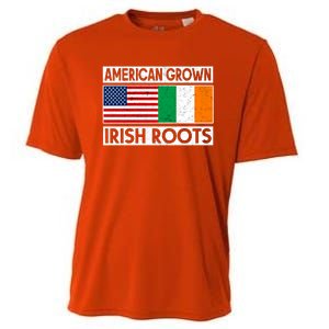 American Grown Irish Roots St Patricks Day Irish American Gift Cooling Performance Crew T-Shirt