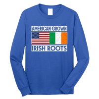 American Grown Irish Roots St Patricks Day Irish American Gift Long Sleeve Shirt