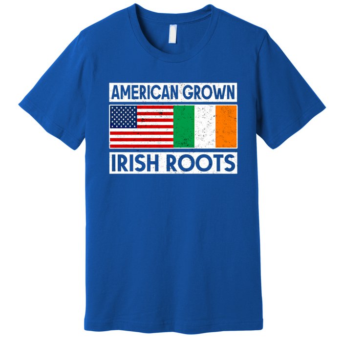 American Grown Irish Roots St Patricks Day Irish American Gift Premium T-Shirt