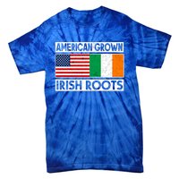 American Grown Irish Roots St Patricks Day Irish American Gift Tie-Dye T-Shirt