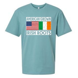 American Grown Irish Roots St Patricks Day Irish American Gift Sueded Cloud Jersey T-Shirt