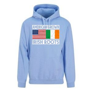 American Grown Irish Roots St Patricks Day Irish American Gift Unisex Surf Hoodie