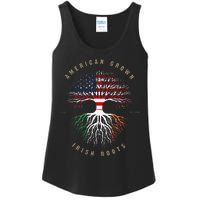 American Grown Irish Roots Ireland Flag Ladies Essential Tank