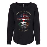 American Grown Irish Roots Ireland Flag Womens California Wash Sweatshirt