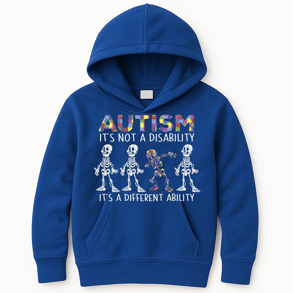 Autism Gift It's A Different Ability Gift Autism Awareness Cool Gift Kids Hoodie