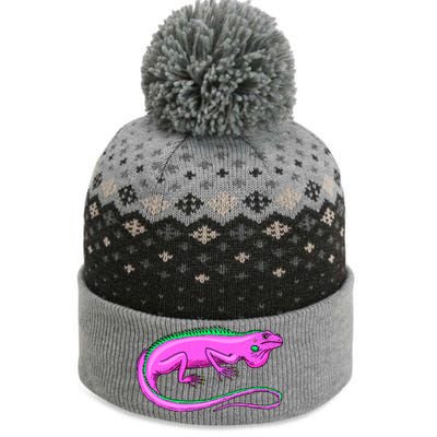 American Green Iguana Lizard The Baniff Cuffed Pom Beanie