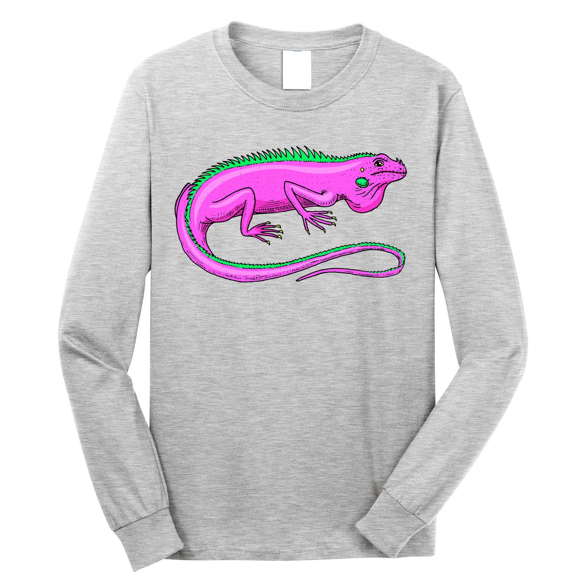 American Green Iguana Lizard Long Sleeve Shirt