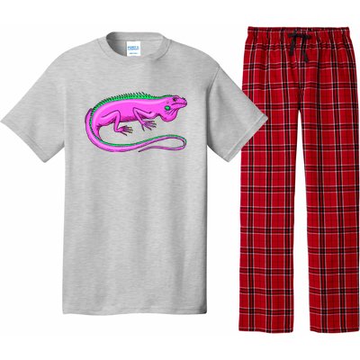 American Green Iguana Lizard Pajama Set