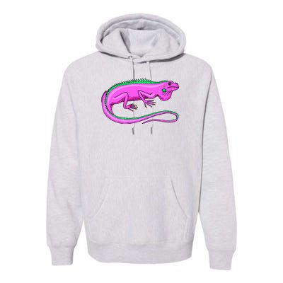 American Green Iguana Lizard Premium Hoodie