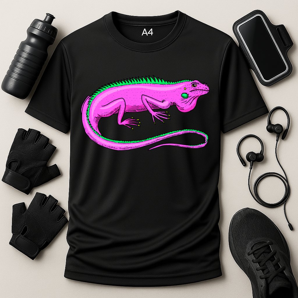 American Green Iguana Lizard Cooling Performance Crew T-Shirt