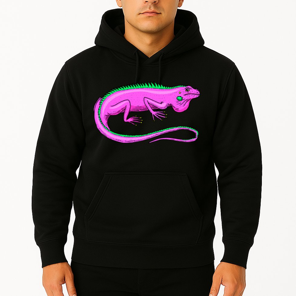 American Green Iguana Lizard Hoodie