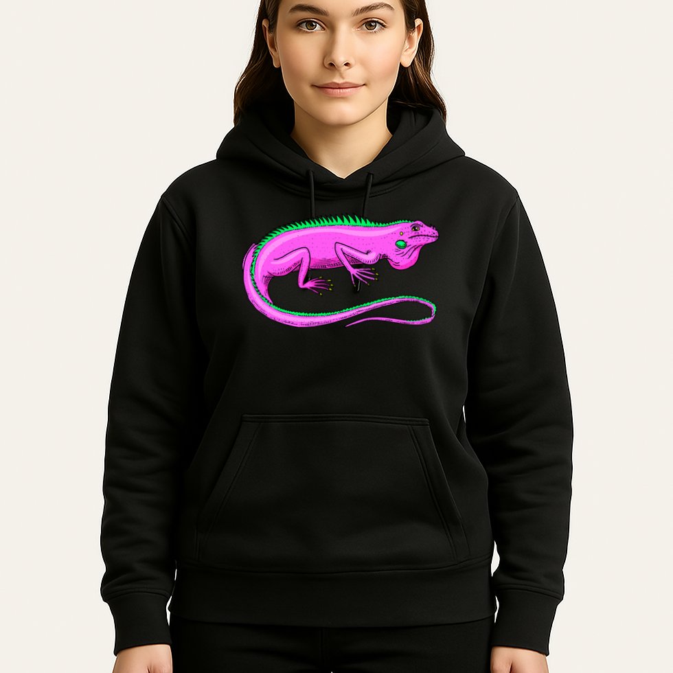 American Green Iguana Lizard Hoodie