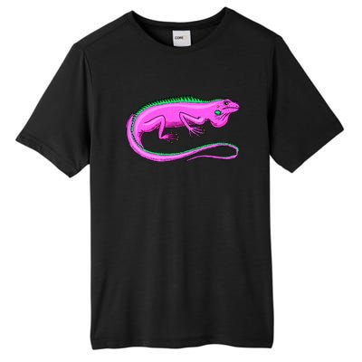 American Green Iguana Lizard Tall Fusion ChromaSoft Performance T-Shirt