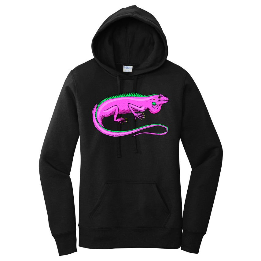 American Green Iguana Lizard Women's Pullover Hoodie