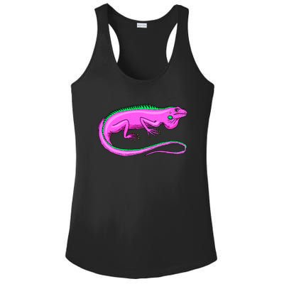 American Green Iguana Lizard Ladies PosiCharge Competitor Racerback Tank