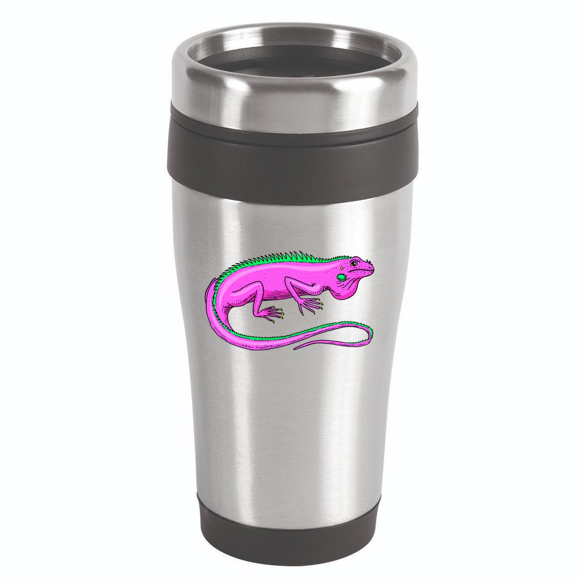 American Green Iguana Lizard 16oz Travel Tumbler