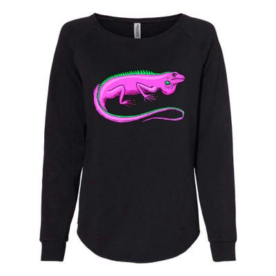 American Green Iguana Lizard Womens California Wash Sweatshirt