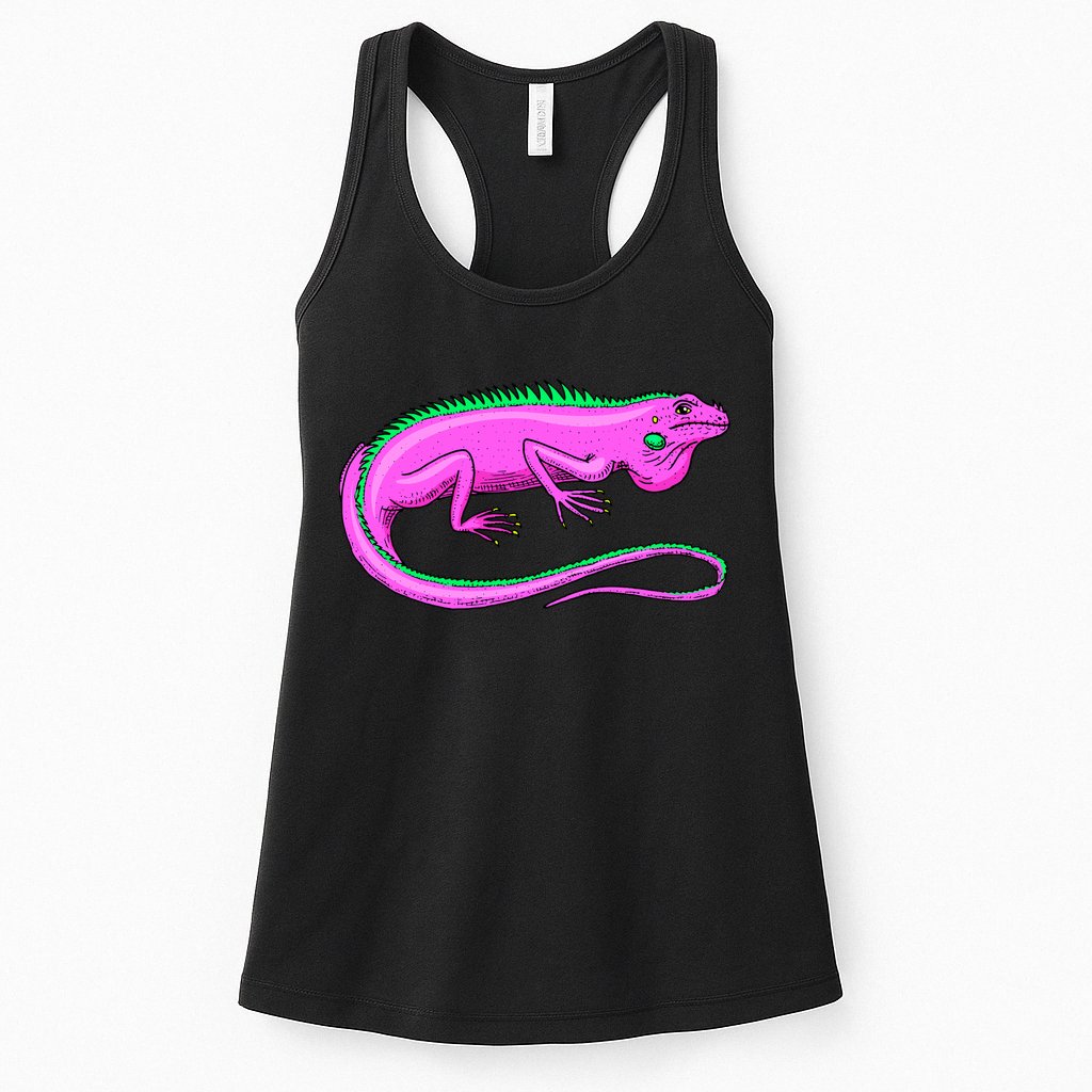American Green Iguana Lizard Womens Tank Top