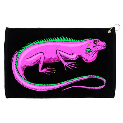 American Green Iguana Lizard Grommeted Golf Towel