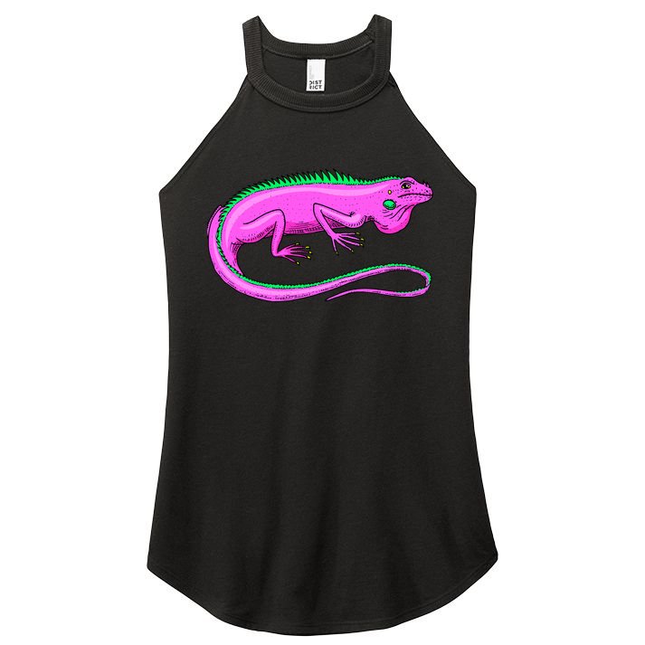 American Green Iguana Lizard Women's Perfect Tri Rocker Tank