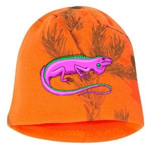 American Green Iguana Lizard Kati - Camo Knit Beanie