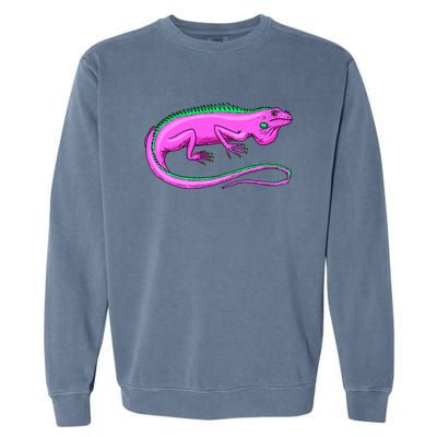 American Green Iguana Lizard Garment-Dyed Sweatshirt