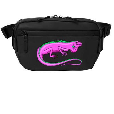 American Green Iguana Lizard Crossbody Pack