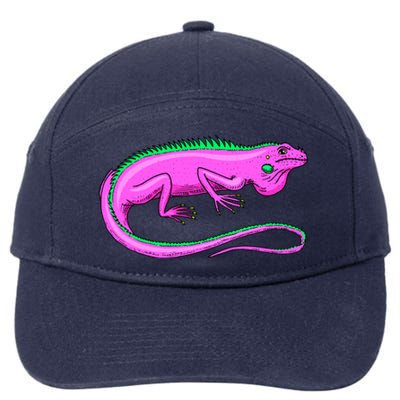 American Green Iguana Lizard 7-Panel Snapback Hat