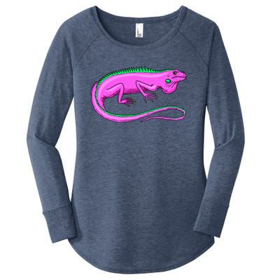 American Green Iguana Lizard Women's Perfect Tri Tunic Long Sleeve Shirt