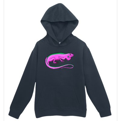 American Green Iguana Lizard Urban Pullover Hoodie