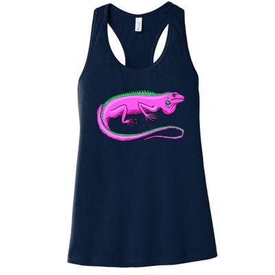 American Green Iguana Lizard Women's Racerback Tank