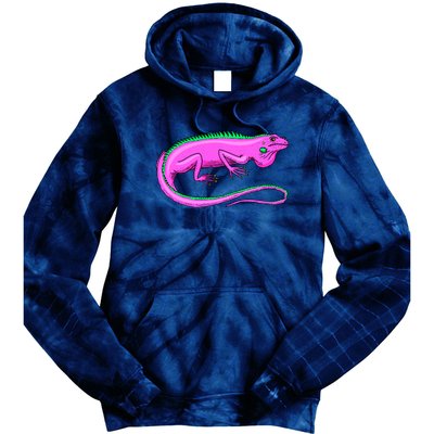 American Green Iguana Lizard Tie Dye Hoodie