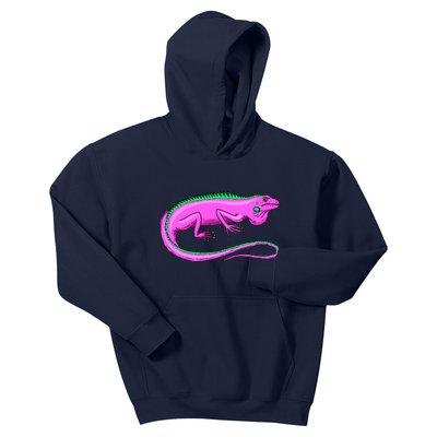 American Green Iguana Lizard Kids Hoodie