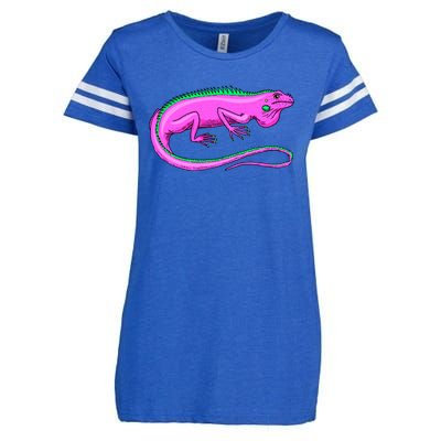 American Green Iguana Lizard Enza Ladies Jersey Football T-Shirt