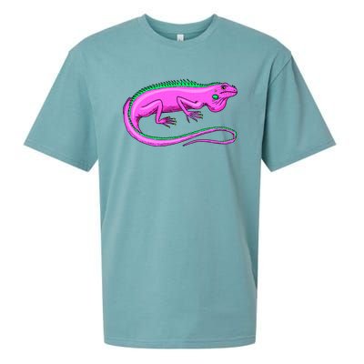 American Green Iguana Lizard Sueded Cloud Jersey T-Shirt