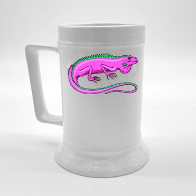 American Green Iguana Lizard Beer Stein