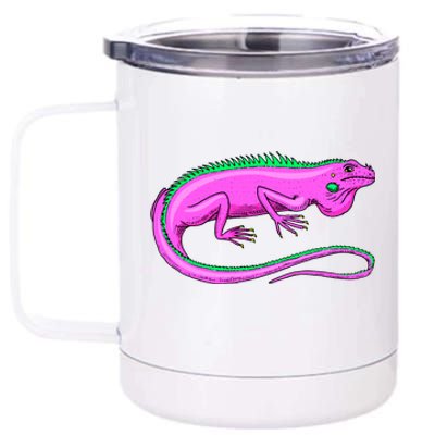 American Green Iguana Lizard 12 oz Stainless Steel Tumbler Cup