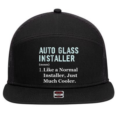 Auto Glass Installer Application Day Glass Installation 7 Panel Mesh Trucker Snapback Hat