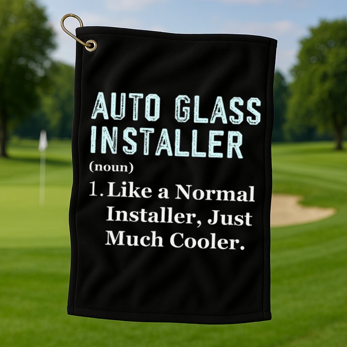 Auto Glass Installer Application Day Glass Installation Golf Towel