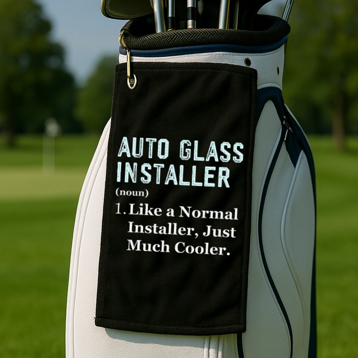 Auto Glass Installer Application Day Glass Installation Golf Towel
