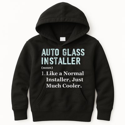 Auto Glass Installer Application Day Glass Installation Kids Hoodie