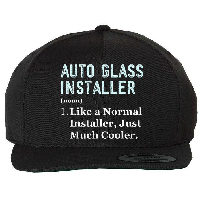 Auto Glass Installer Application Day Glass Installation Wool Snapback Cap