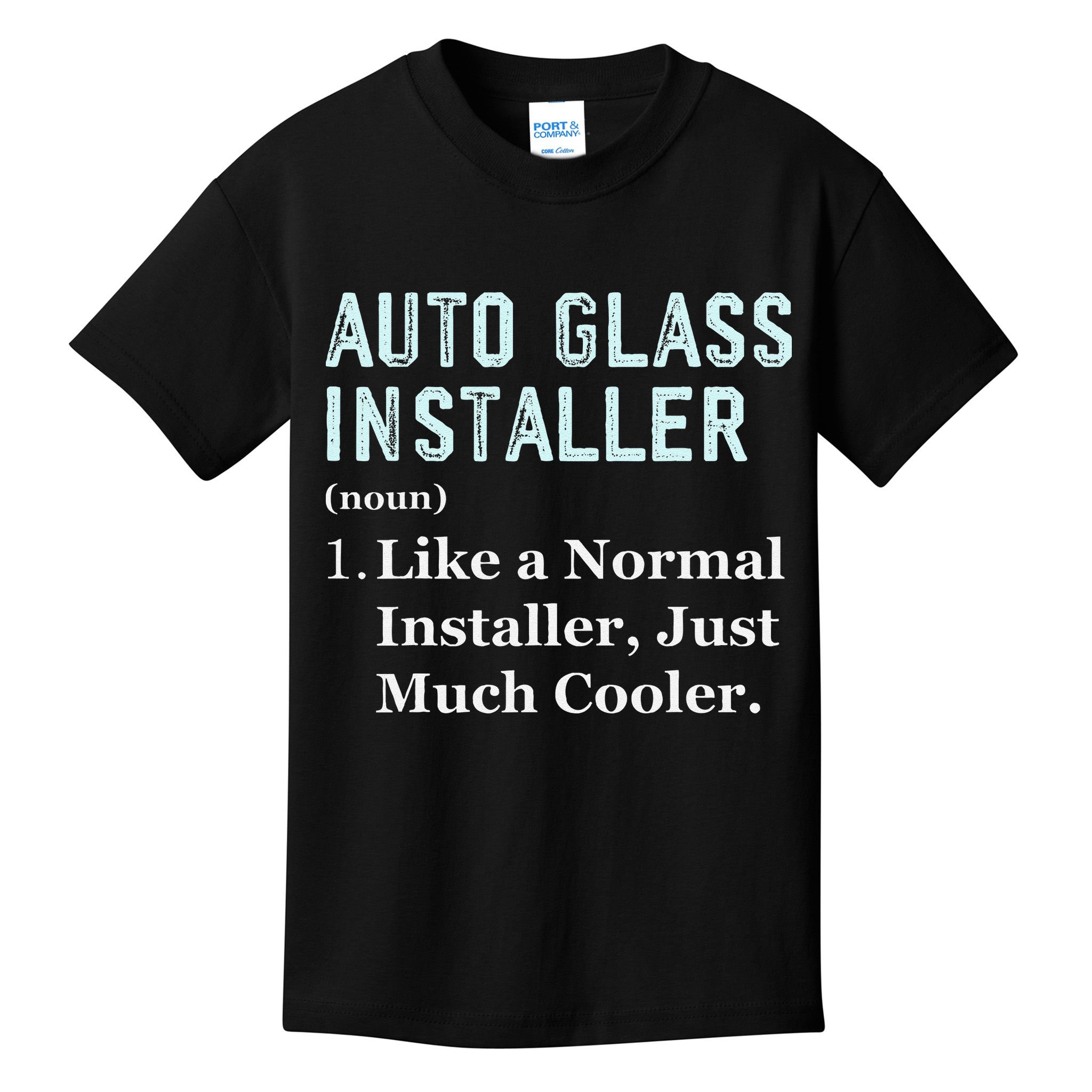 Auto Glass Installer Application Day Glass Installation Kids T-Shirt