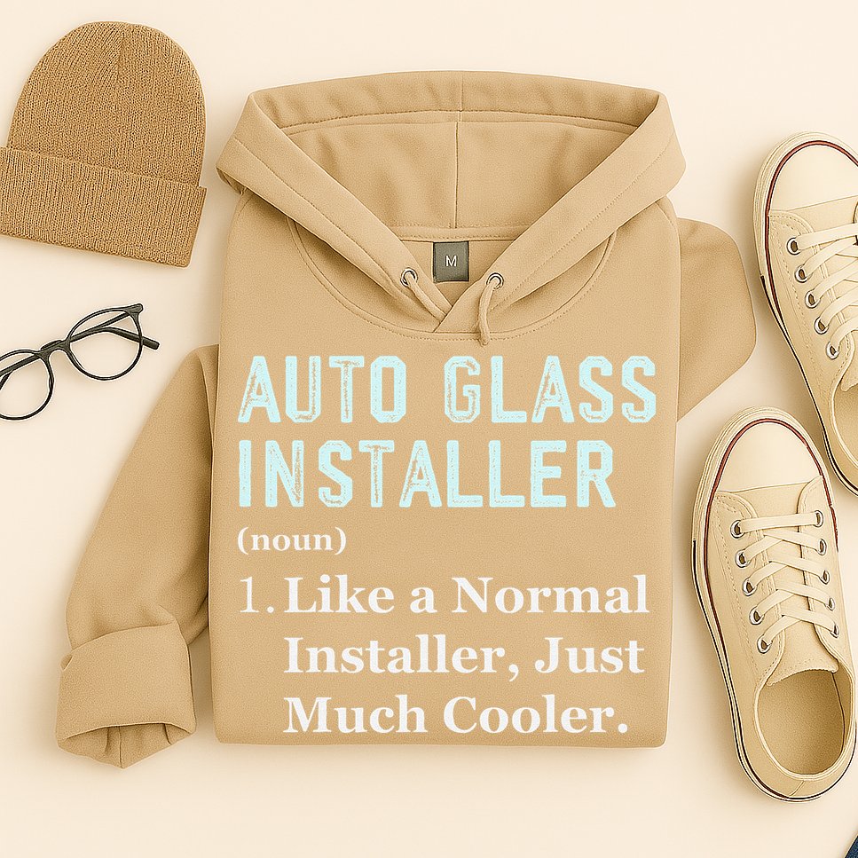 Auto Glass Installer Application Day Glass Installation Hoodie