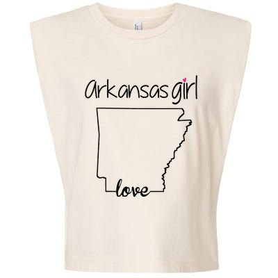 Arkansas Girl I Love Arkansas Home Cute Arkansas Garment-Dyed Women's Muscle Tee