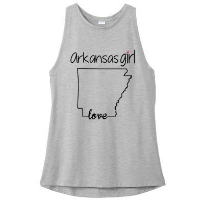 Arkansas Girl I Love Arkansas Home Cute Arkansas Ladies PosiCharge Tri-Blend Wicking Tank